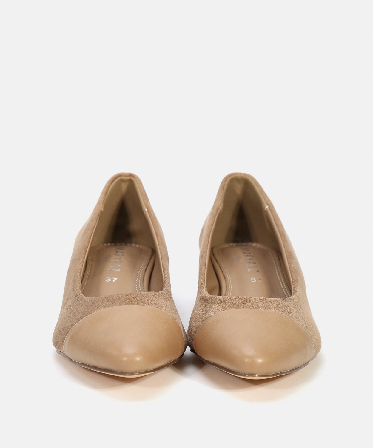 Zapatos tacón puntera combinada image number null